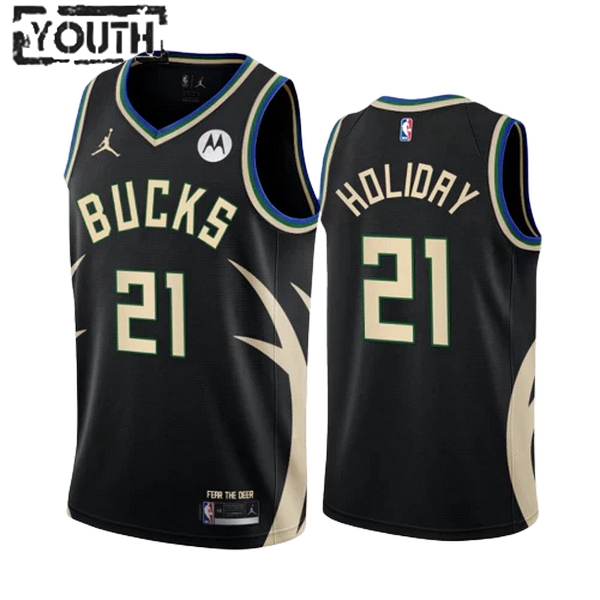 Milwaukee Bucks Trikot Jrue Holiday 21 Jordan 2022-23 Statement Edition Schwarz Swingman - Kinder Milwaukee Bucks Trikot Jrue Holiday 21 Jordan 2022-23 Statement Edition Schwarz Swingman - Kinder
